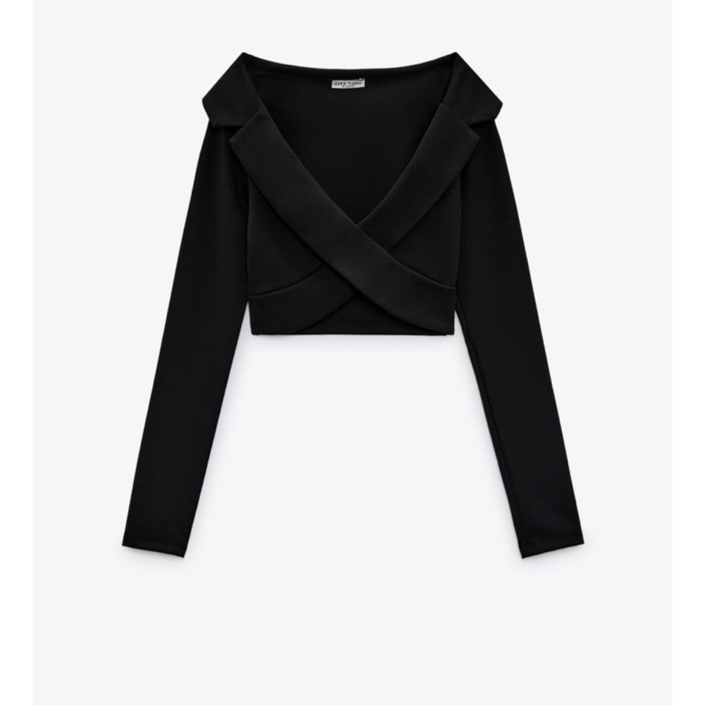 Zara WRAP CROP TOP
BLACK​
